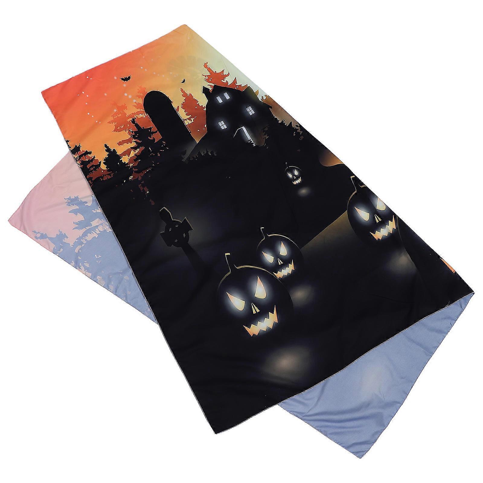 Halloween Hanging Backdrop Pumpkin Tapestry for Decor Polyester