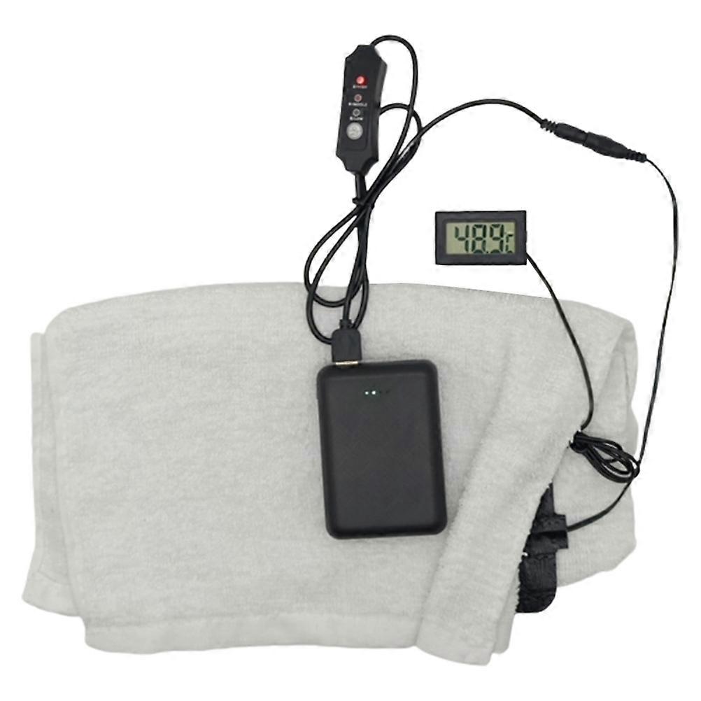 Reptile Heating Pad 22x15.5cm USB PU Scratch Proof 3-Speed Temp