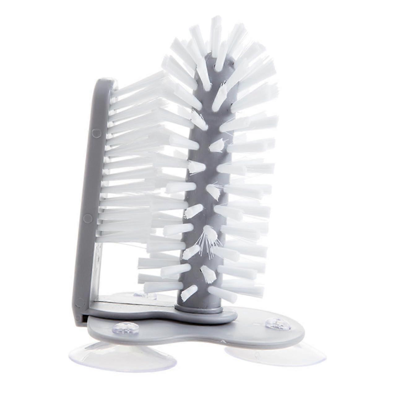 Detachable Sucker Glass Washer Brush Cleaning Tool For Glassware With Strong Suction Cup Holder Space Saving Design