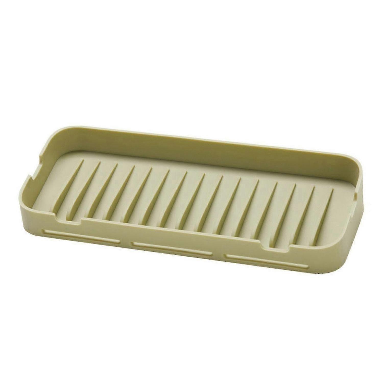 Silicone Soap Box Self Draining Rectangular Soap Dish Bathroom Soap Tray for