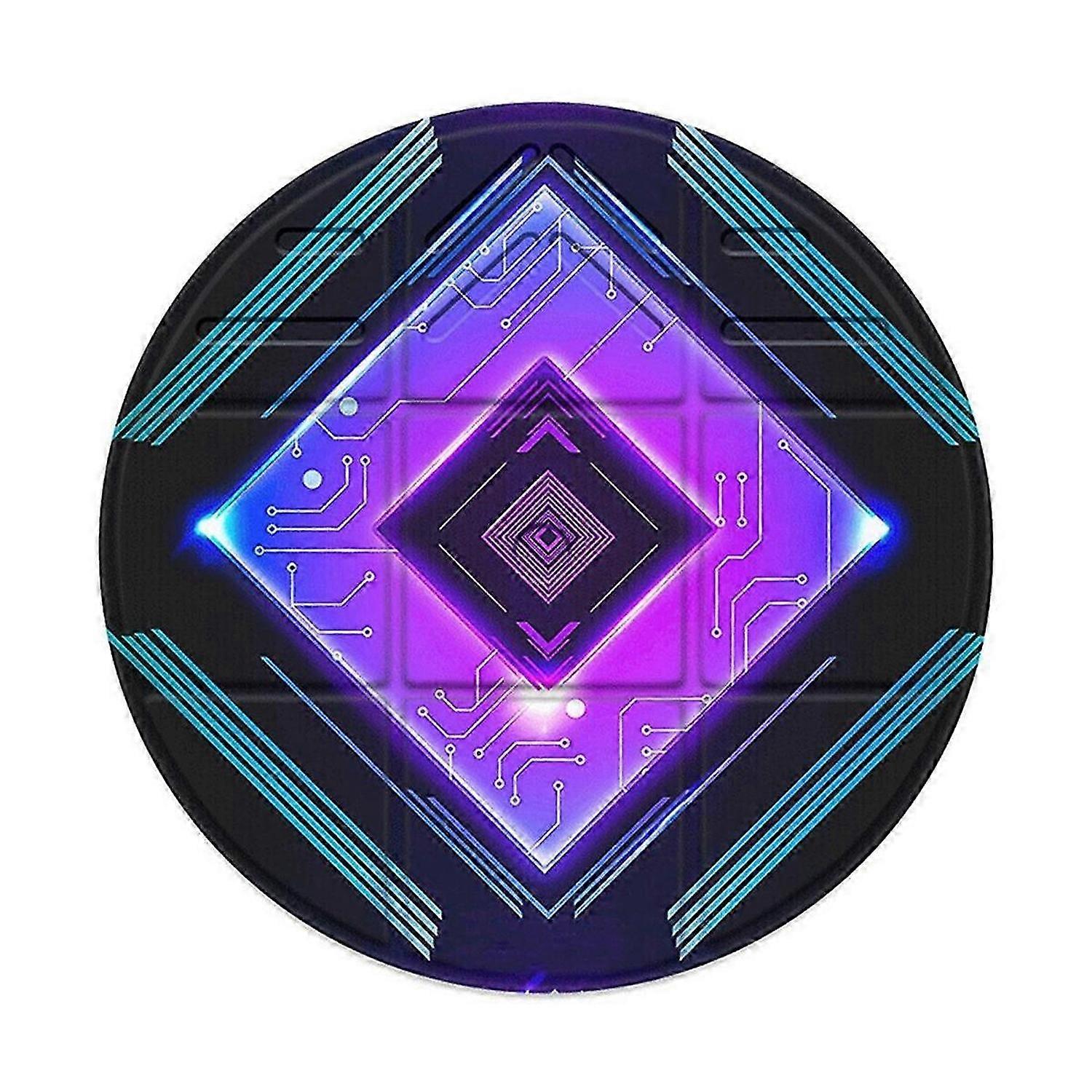 Foldable VR Mat for 3/, Round Anti Fatigue Large Mat, Anti-Slip and Comfortable Floor Mat,Purple