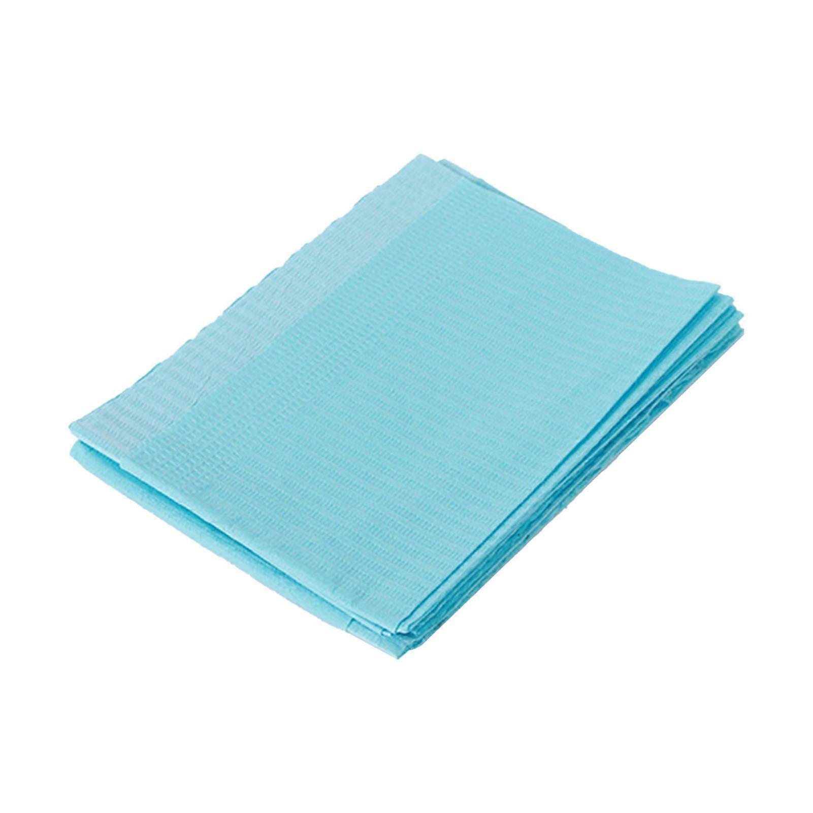 125pcs使い捨て歯科用よだれかけ漏れ防止ネイルビューティー使い捨て歯科供給シートブルー