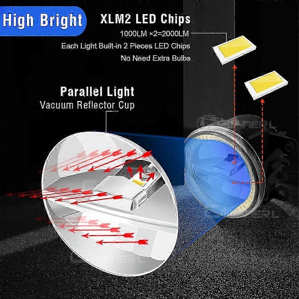 Applicable 2in1 30w Car Led Fog Light With Angel Eye Daylight Drl Function For Holden Berlina Series 1 S Sv6 Sv8 Ssv And Ss Model 2006-2010