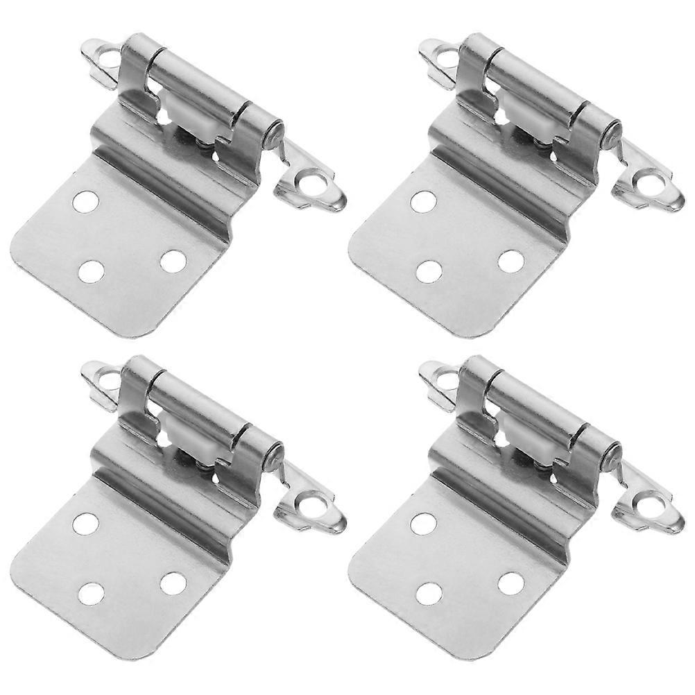 Flush Mount Kitchen Cabinet Hinges Self Closing Door Hinges 16Pcs for Cabinets