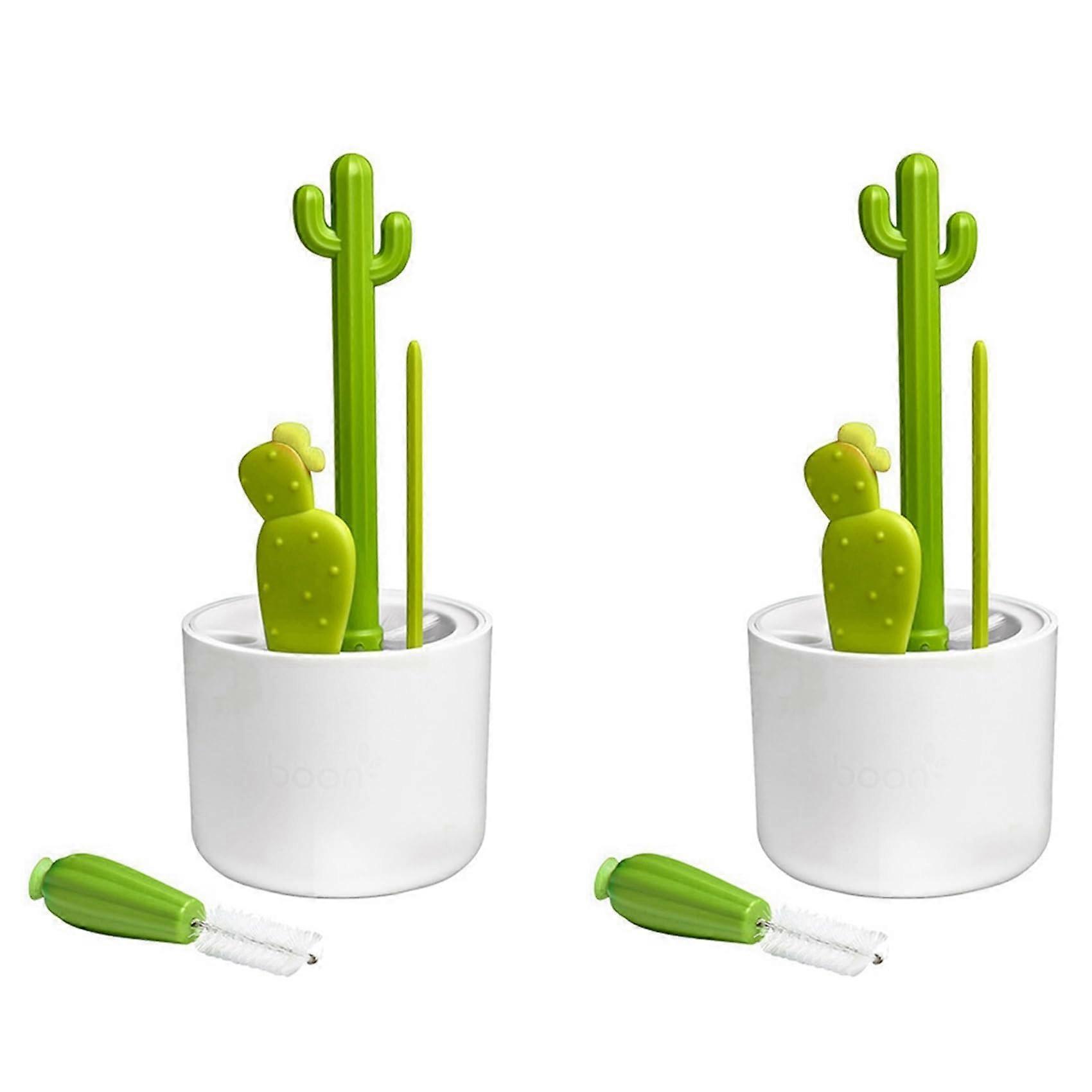 Cactus Bottle Brush 2Pack, Straw Brush, Multifunctional Cleaning Brush Set, FullAngle Cleaning