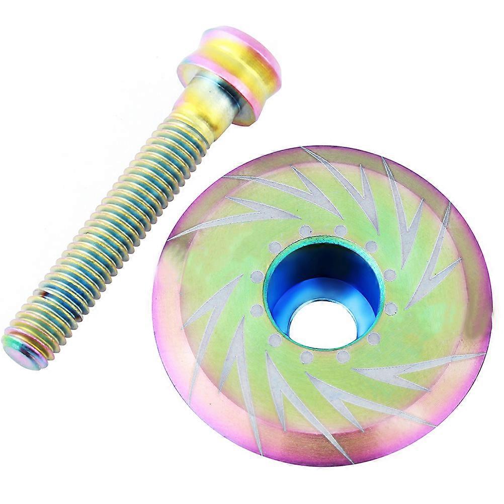 Headset Cap Bowl Cover for Road Bike with Titanium Alloy and Screw 28.6mm