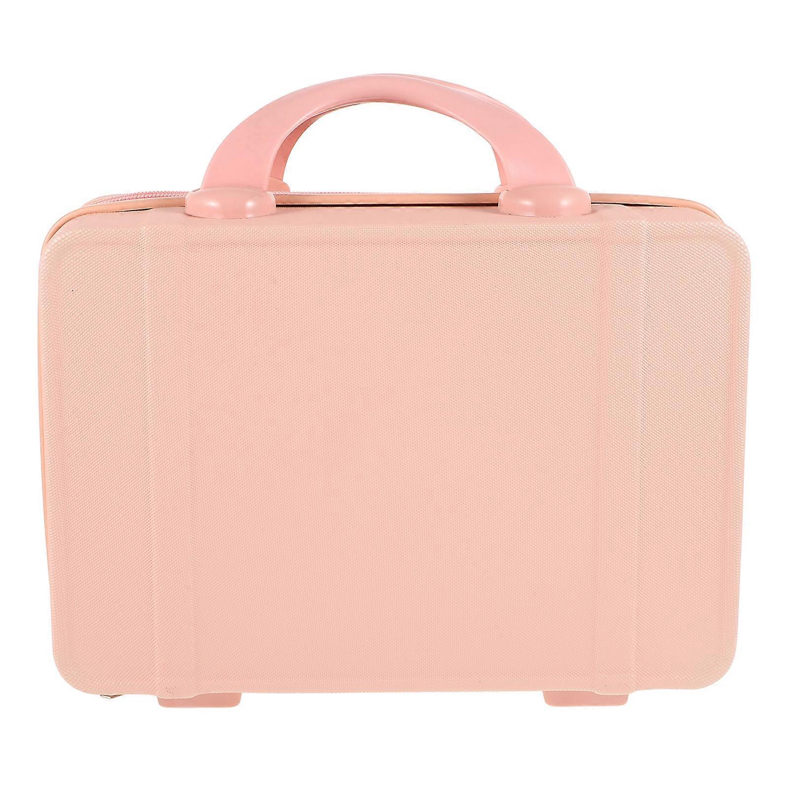 Makeup Case Small Makeup Suitcase for Storage Use 1 Piece Pink Durable ABS