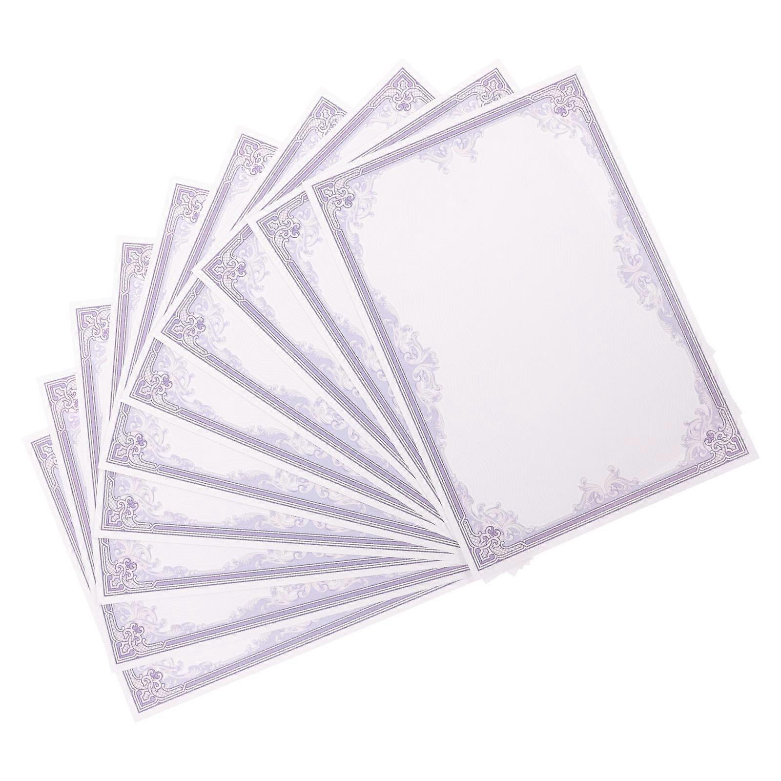 Printable Certificate Inner Paper for Music Writing 10 Sheets Diploma
