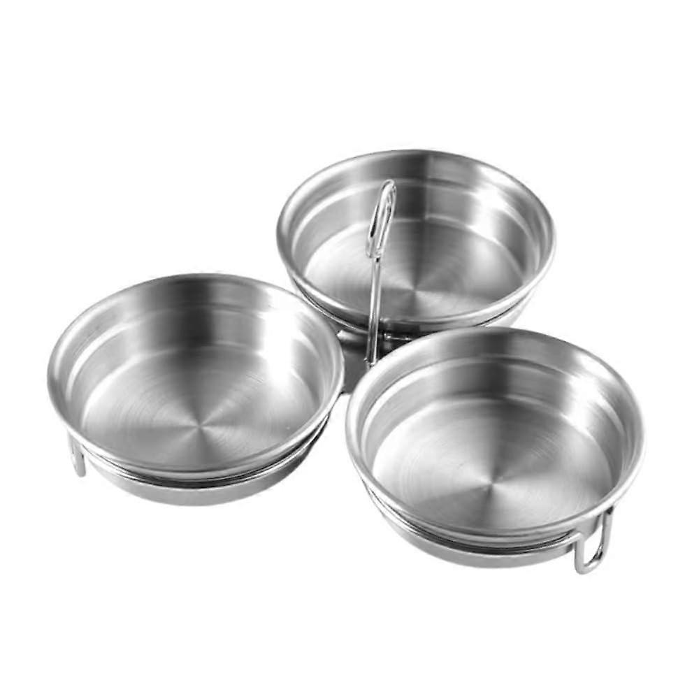 Stainless Steel Egg Poaching Pan With Round Egg Cooker Rings And Steamer Mould For Breakfast