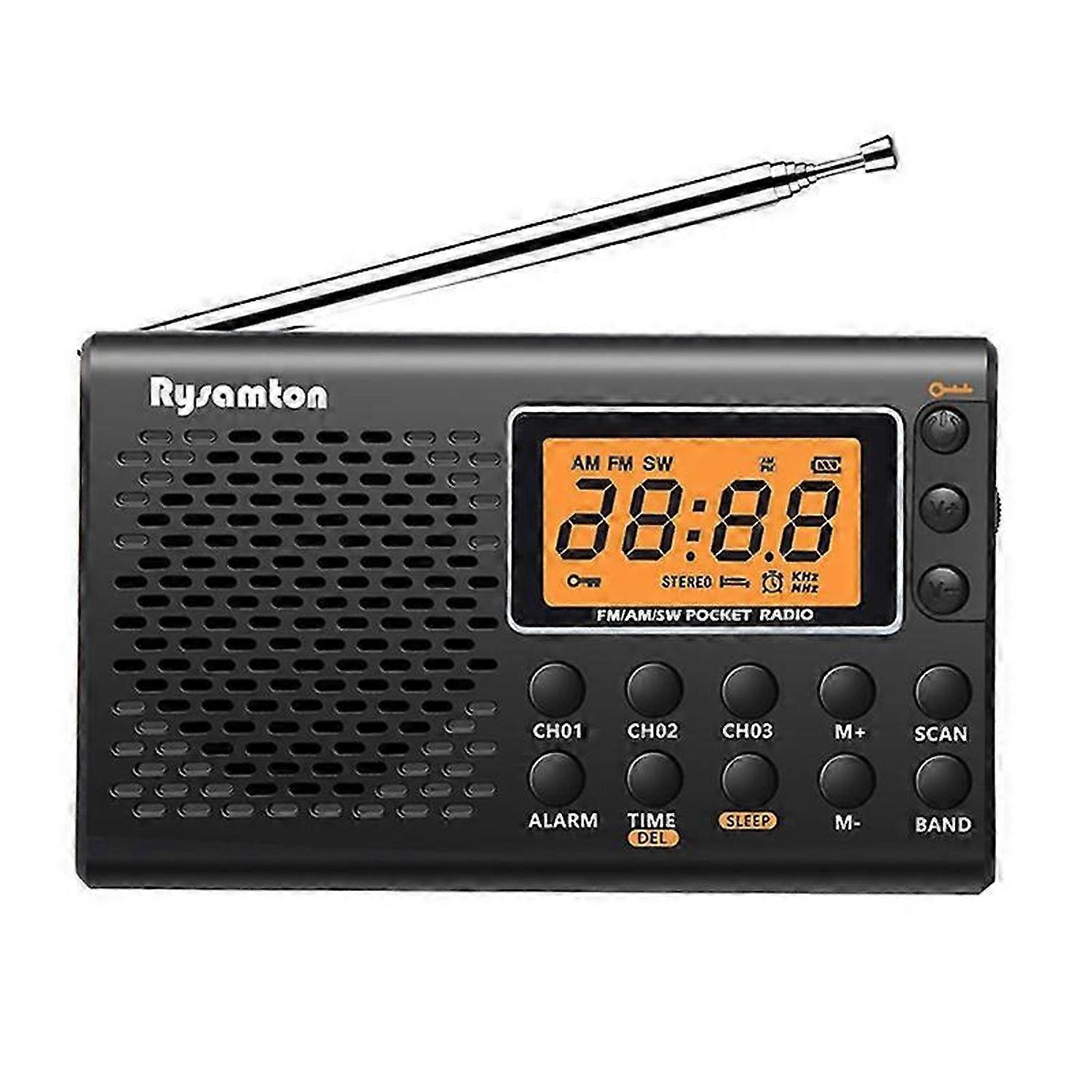 Πλήρης ζώνη FM AM SW Φορητό ραδιόφωνο στερεοφωνικό ψηφιακή οθόνη διπλής χρήσης εγχειρίδιο ραδιόφωνο FM