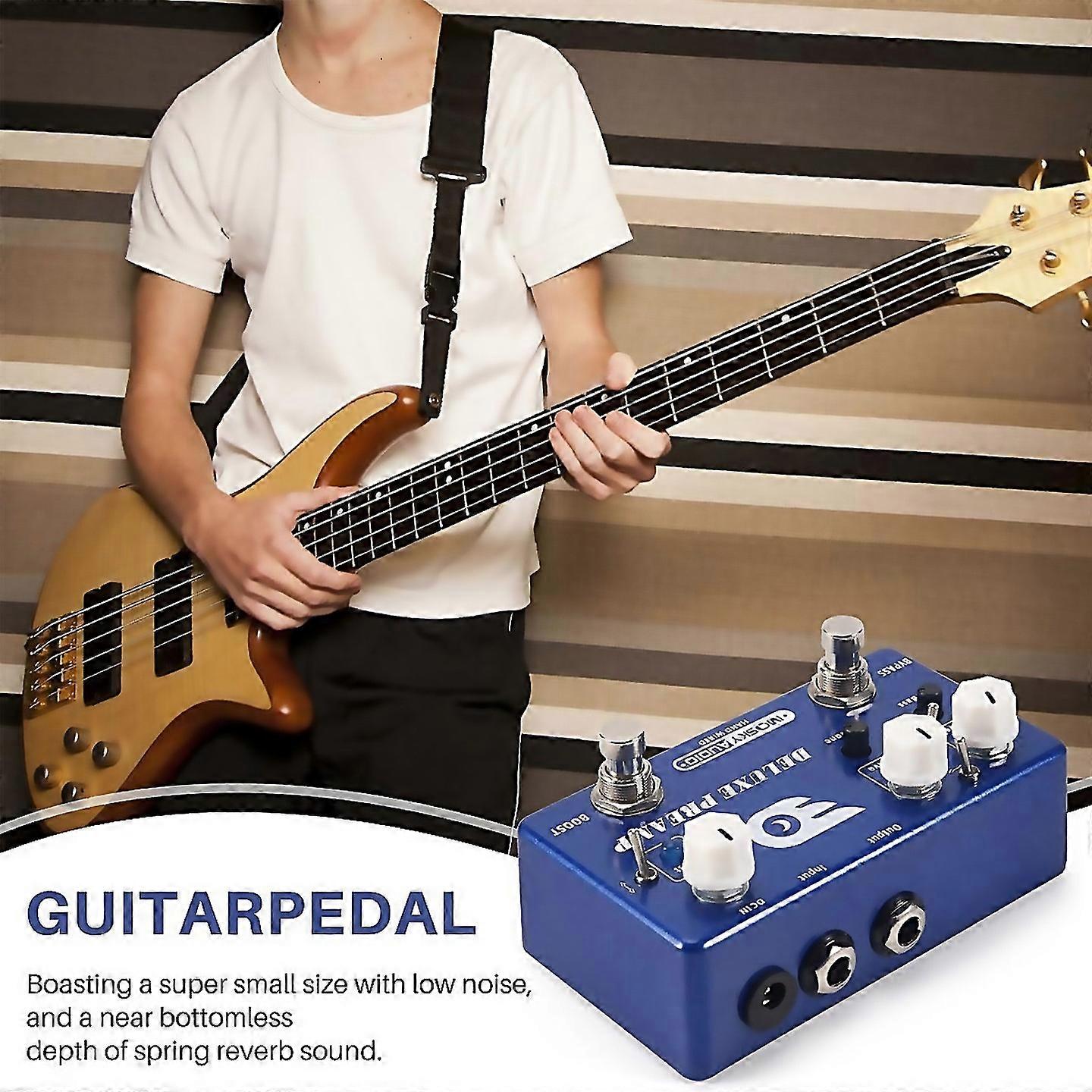 For Deluxe Preamp Guitar Effect Pedal 2 In 1 Boost Classic Overdrive Effects Metal Shell With True