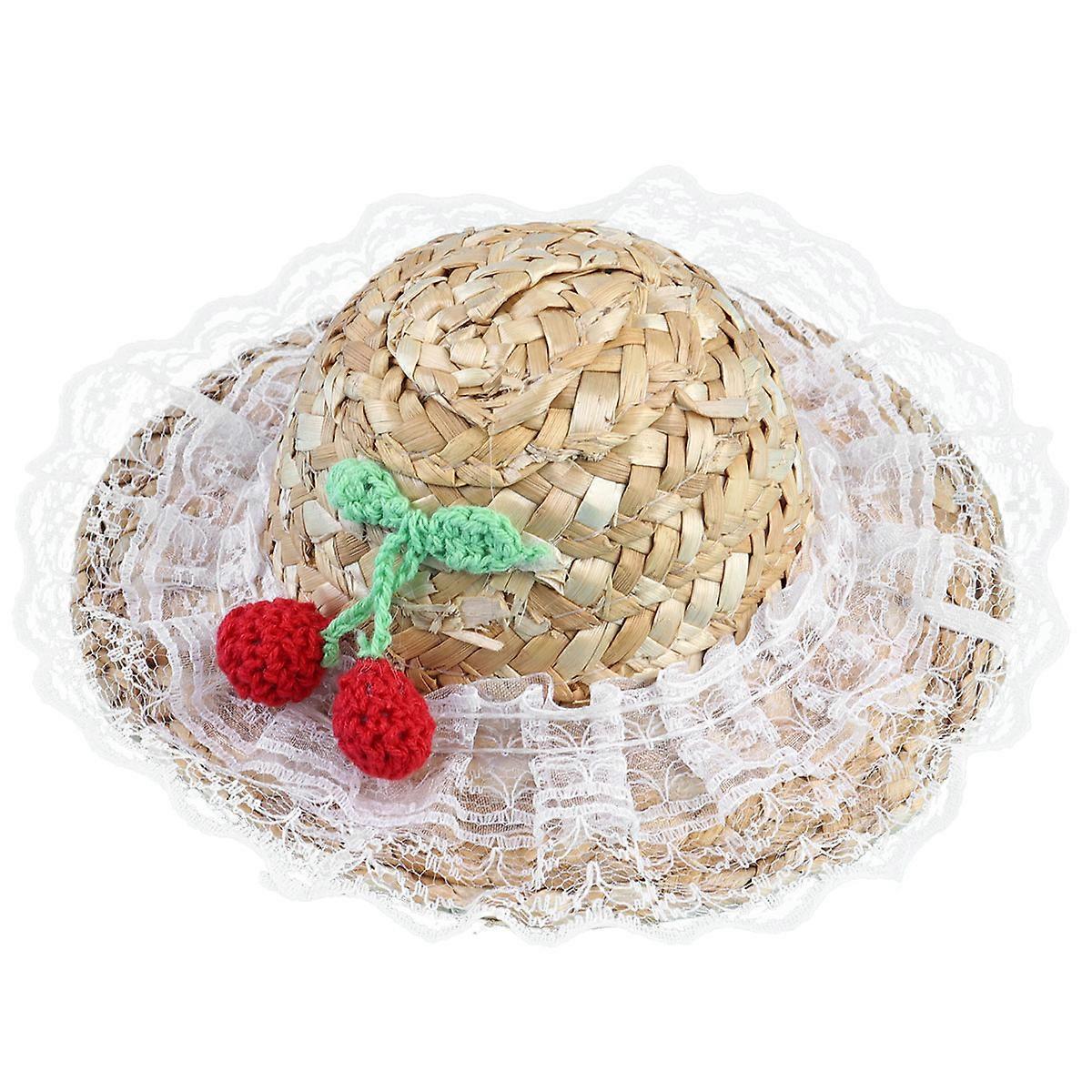 Cat Hat Soft Woven Hat for Sun Block 1Pcs White Lace
