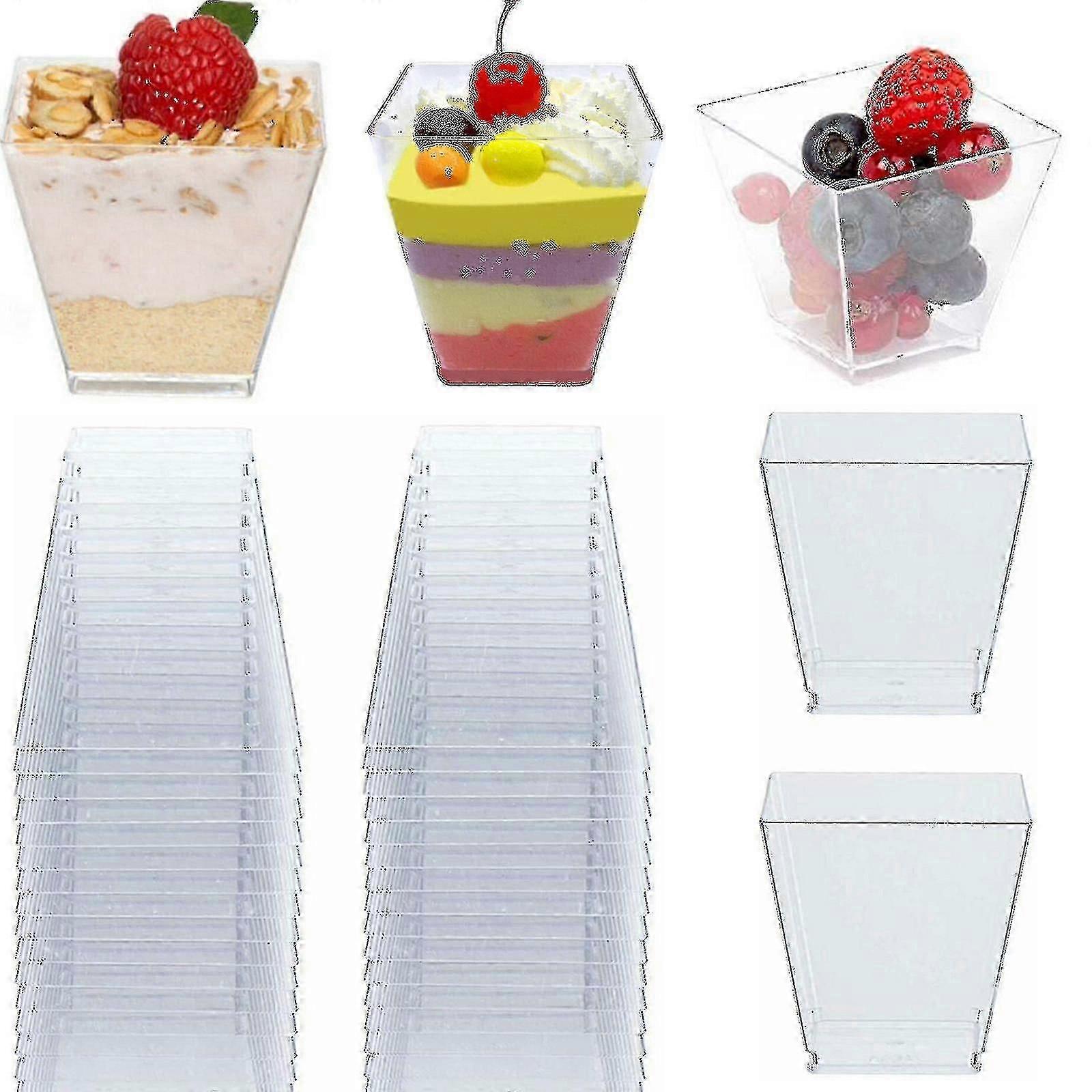 50pcs Clear Glasses Dessert
