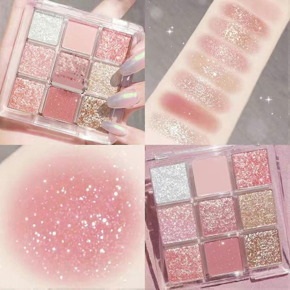 9 Colors Eyeshadow Palette Makeup Matte Eye Shadow Palette Shiny Glitter Eyeshadow Set Lasting Waterproof Eye Cosmetic