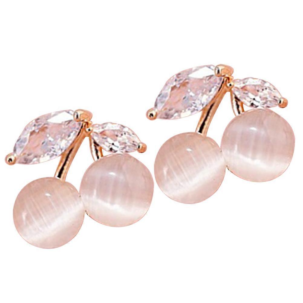 Charming Cherry Earrings Studs for Women 3Pairs Elegant Studs