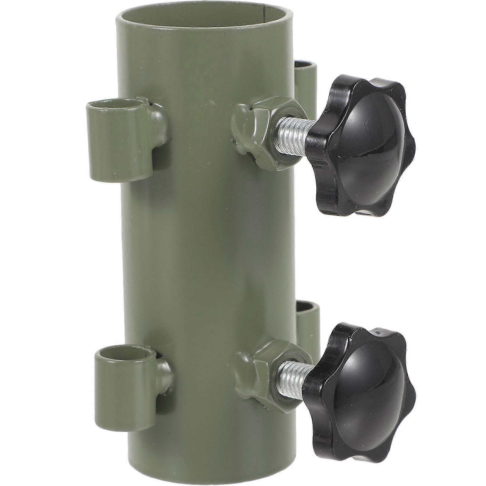 Steel Awning Pole Holder for Tent Rods with 2Pcs Camping Multi-Function Supply