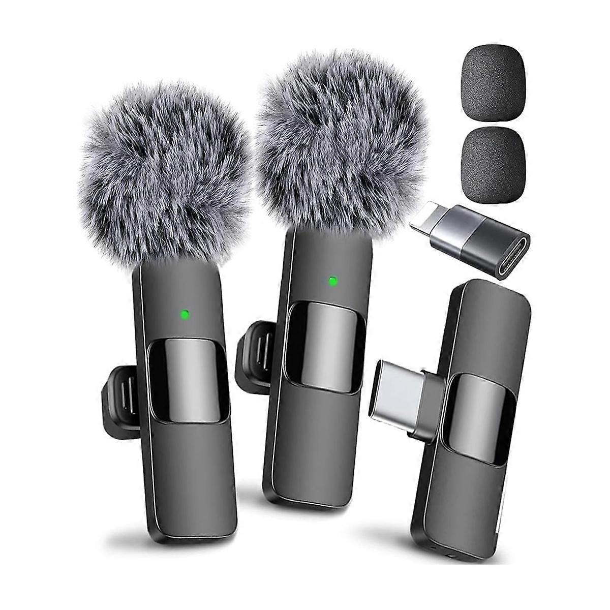 Mini Wireless Lavalier Microphone Wireless Microphone for ,, Android, for Video Recording Vlog Podca