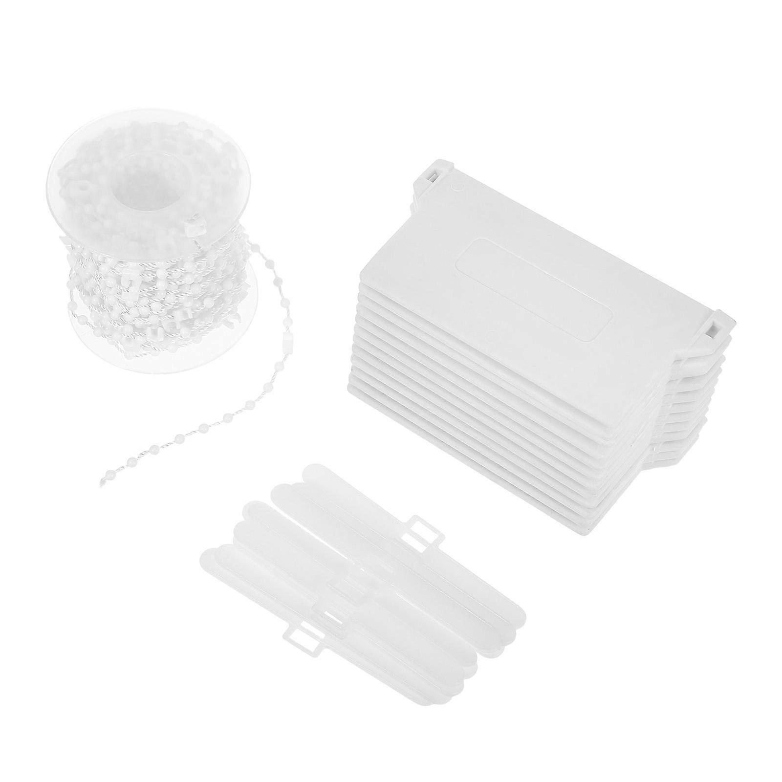 Replacement Vertical Blind Bead Chain Repair Kit 4 Sets For DIY Enthusiasts Bedrooms 8.10X1.20X0.20CM Light Blocking 48Pcs