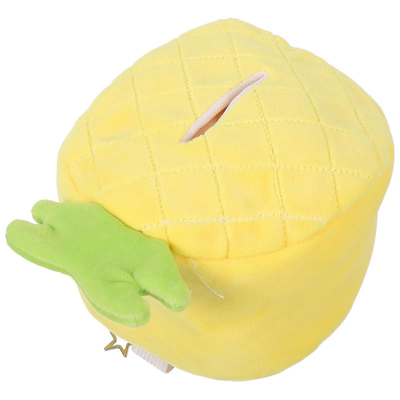 Fruit Shaped Tissue Dispensing Box For Car Use With Large Capacity 4Pcs Yellow