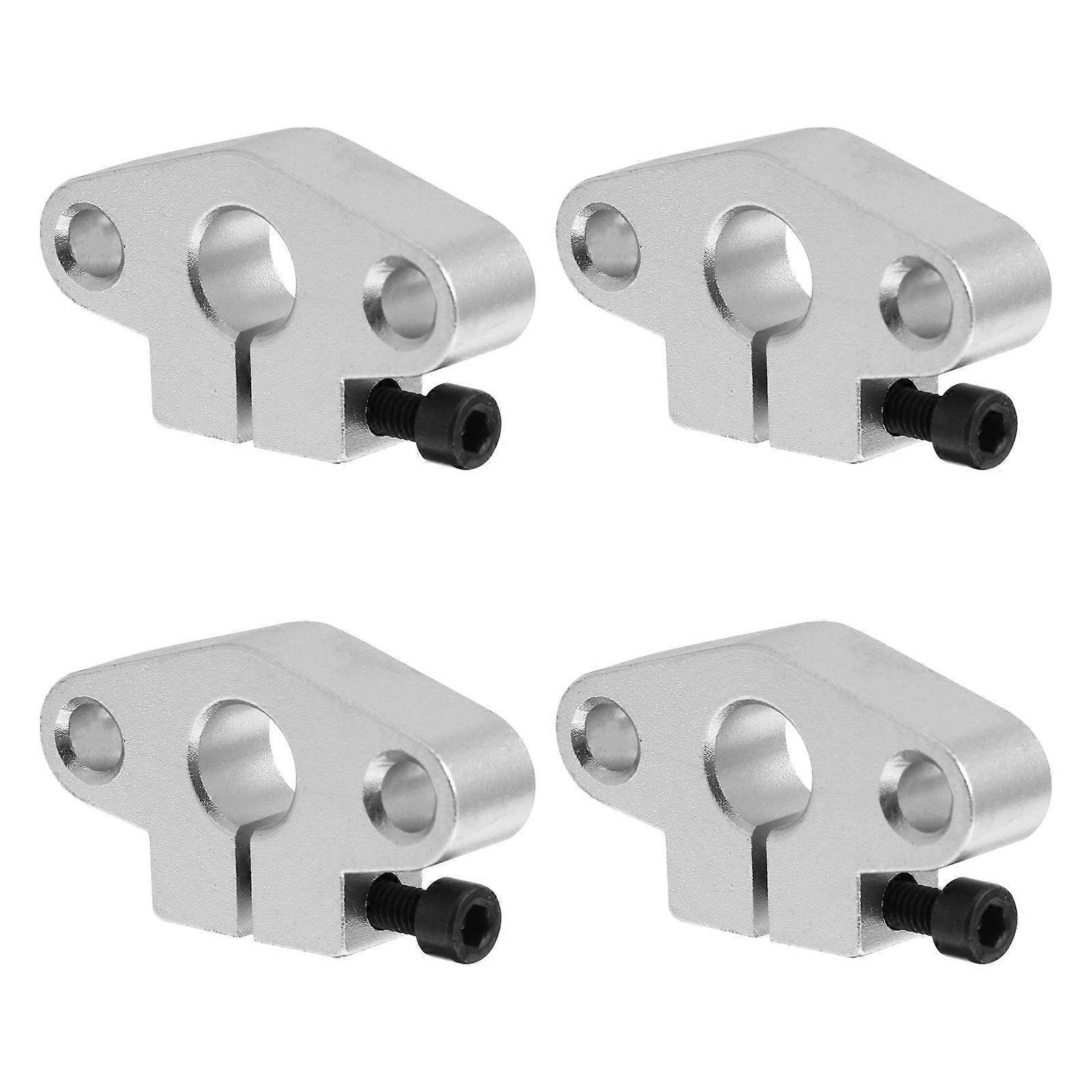 Aluminum Alloy Linear Rod Rail Shaft Clamping Smooth Movement 1.7×0.9×0.4in 4Pcs