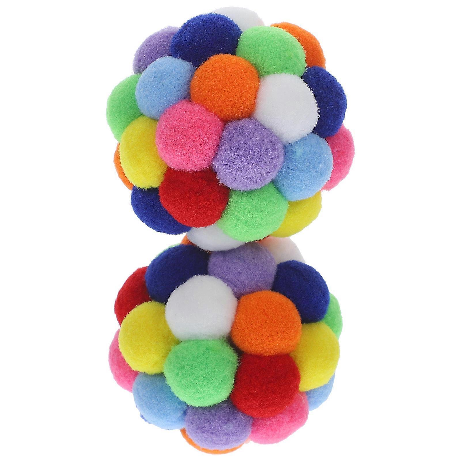 Creative Plush Cat Ball Kit For Cats Stress Relief Exercise Stimulation Soft Elastic 4 Pcs