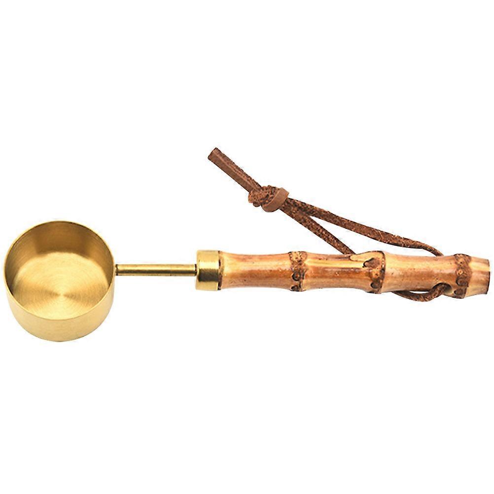 Golden Coffee Scoop Measuring Spoons Set Of 4Pcs Perfect For Kitchen Baking Ideal For Measuring Powders With Ergonomic Handle