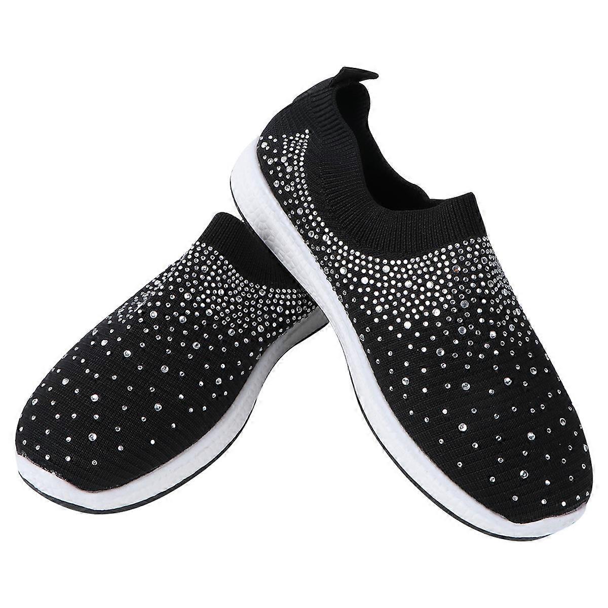 Flexible Sparkling Loafers Sneakers For Women Perfect For Sports And Daily Walking Available In Size 6.5US 1 Pair