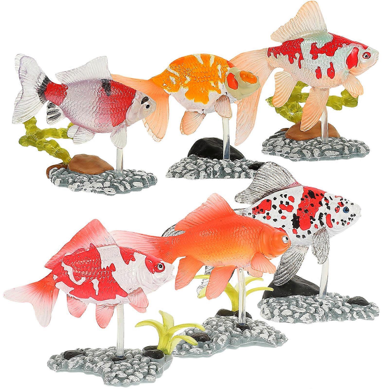 Fish Figures Goldfish Decors for Decoration 18Pcs Assorted