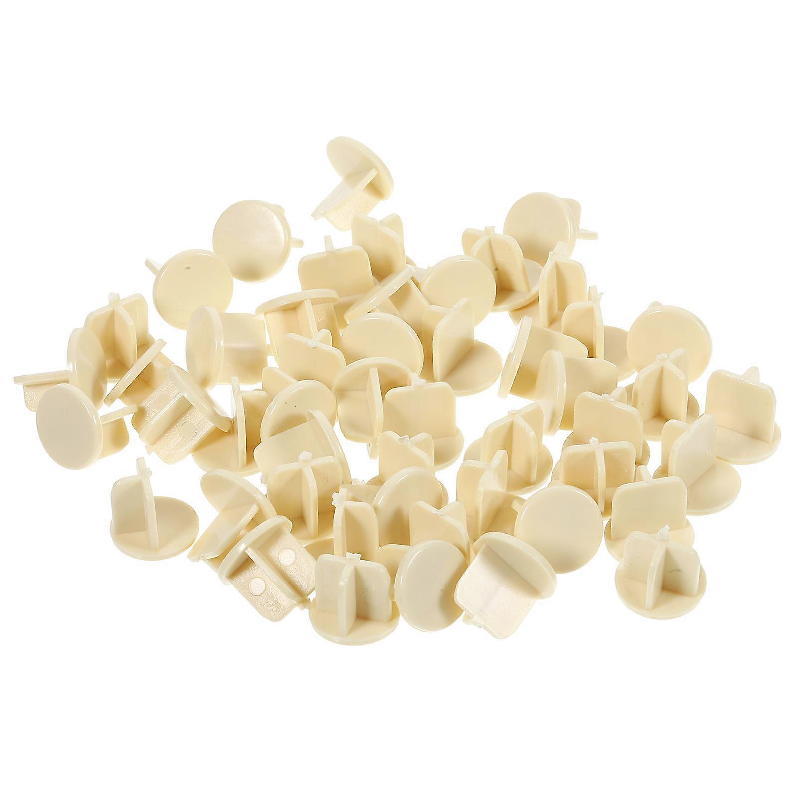 Replacement Plug 50Pcs Hollow Curtain Rod Plug Blinds Parts White Simple Design For Home Use