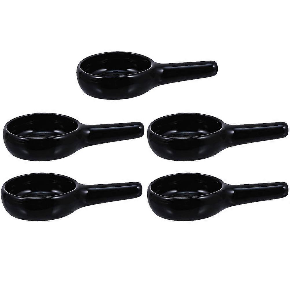Tealight Wax Warmer Ceramic Spoon for Storage Use 10Pcs Black