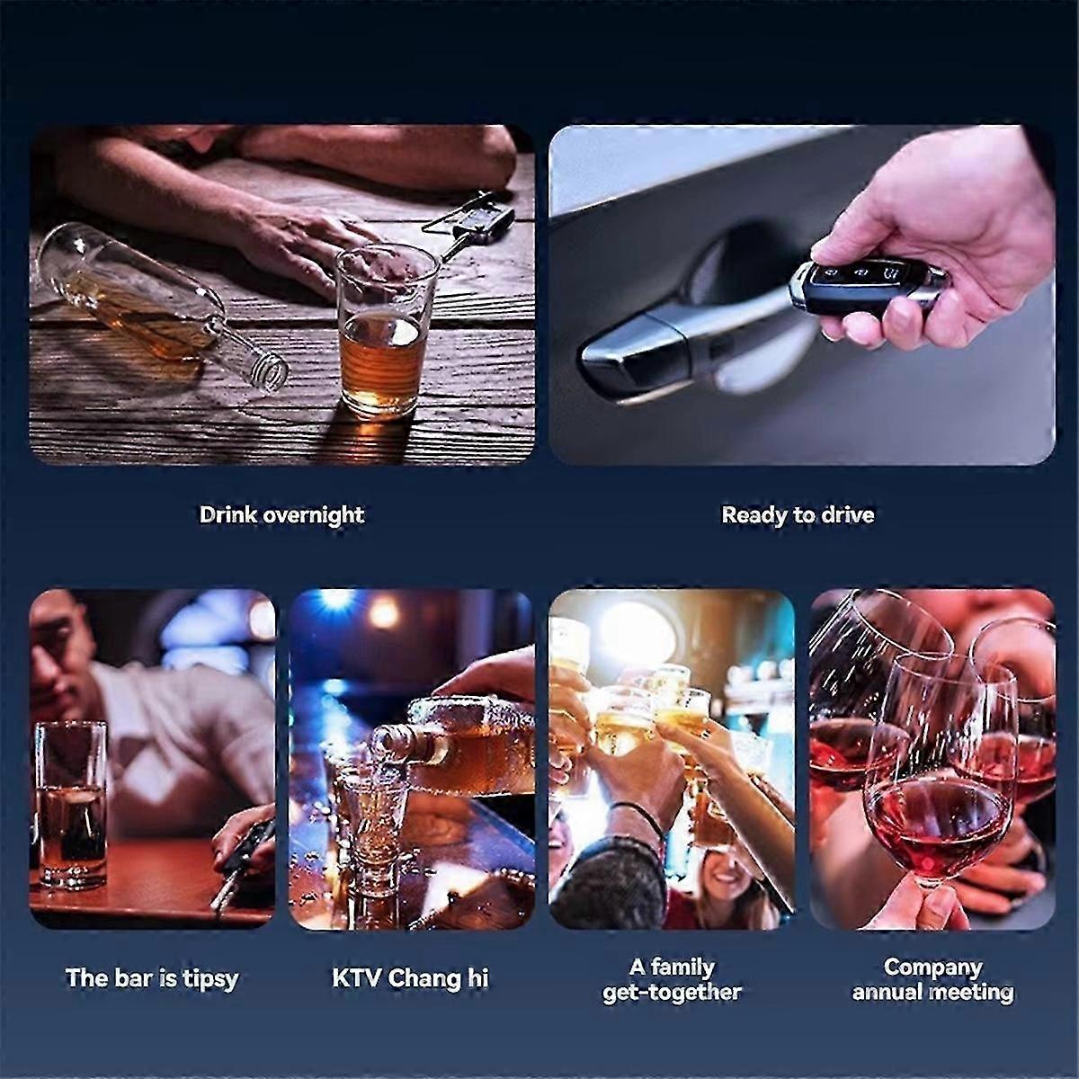 New Digital Alcohol Tester Sound and Light Alarm Traffic Home Investigation Alcohol Tester LCD Disp