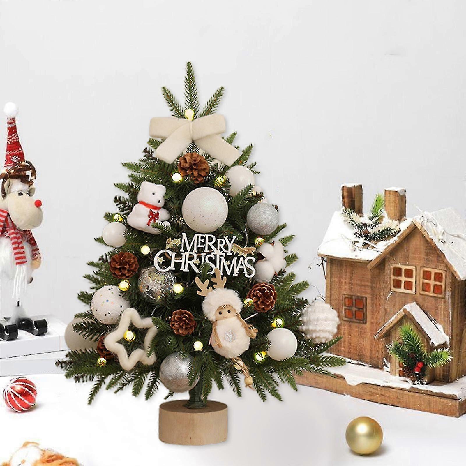 Christmas mini Christmas tree white Christmas decorations