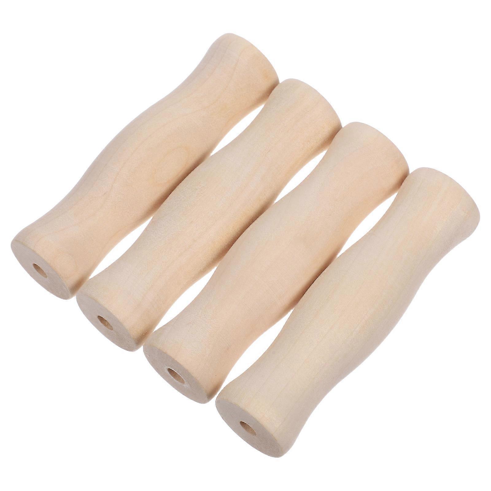 Kitchen Grill Tool Wooden Handle Replacement for Barbecue 8Pcs