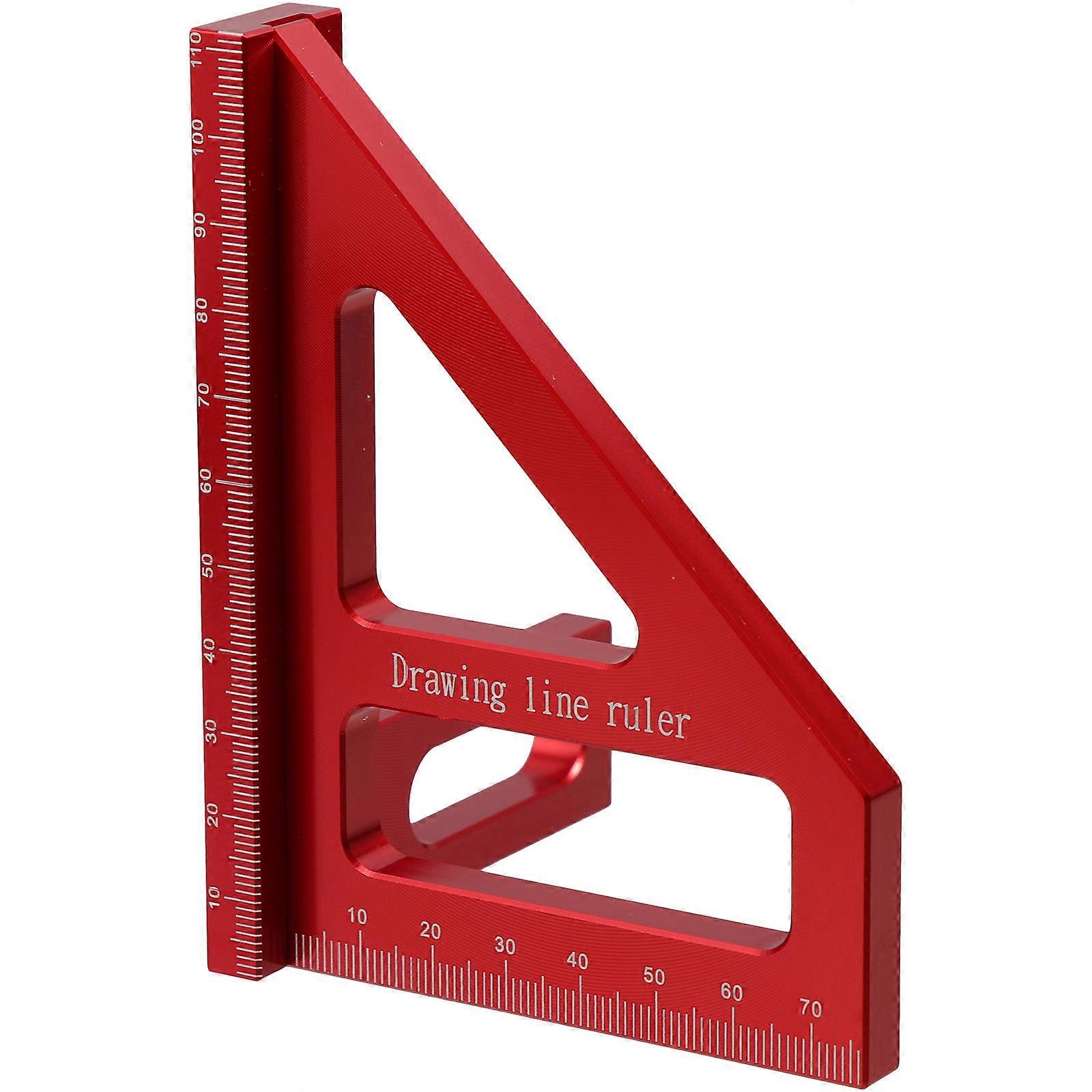 Angle Measurement Aluminum Alloy Triangle Ruler For Woodworking Enthusiasts And Engineering Layouts With Wear Resistant Feature 1Pack