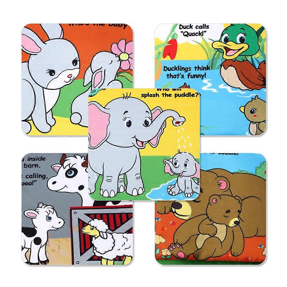 Square Fabric Book For Kids Learning Toys Providing Reading Habit Building In Colorful Design 1Pc