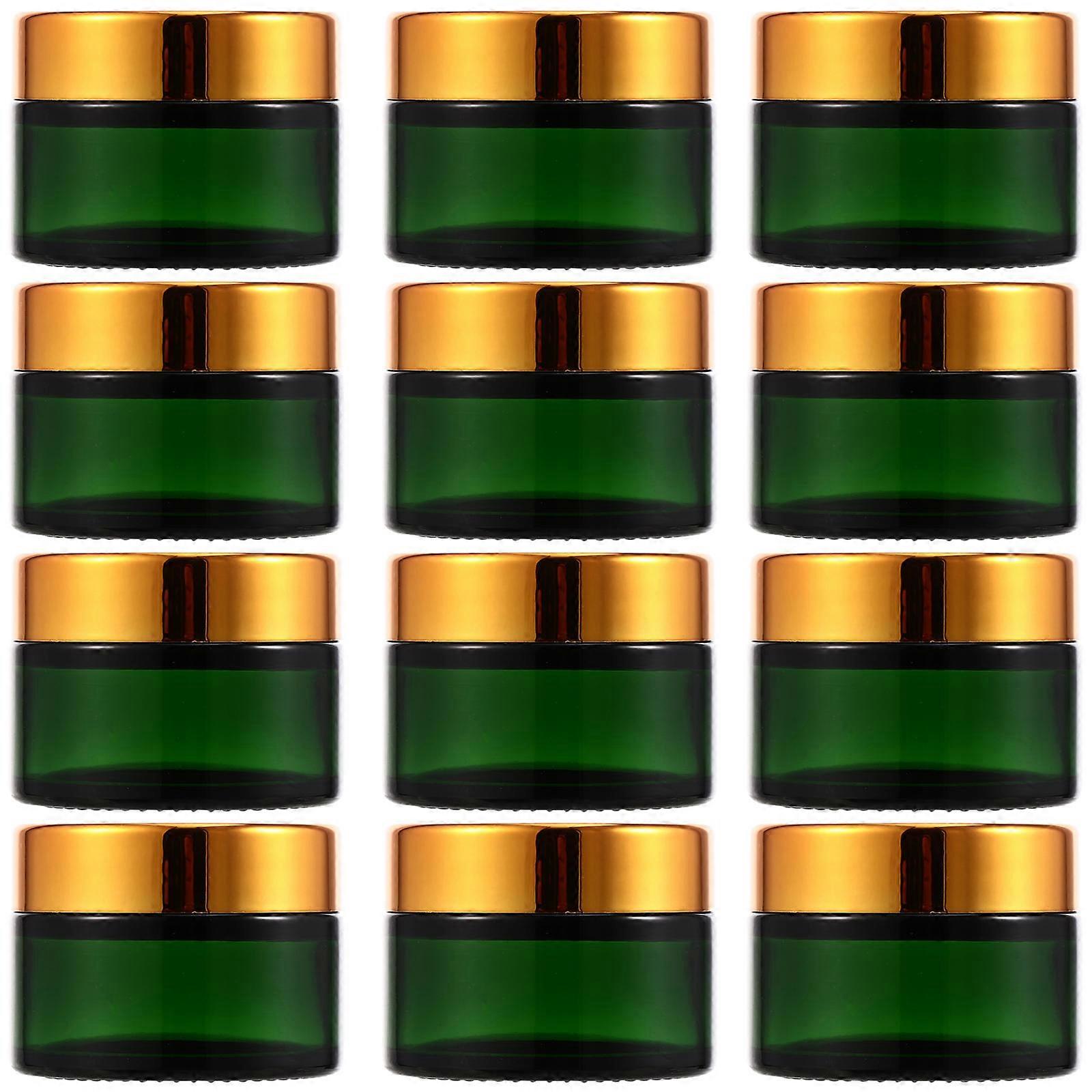 Empty Cream Jars 12Pcs Travel-friendly Square Base Containers For Women Durable Glass