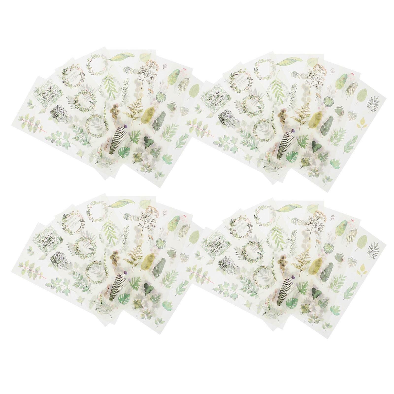 Creative Scrapbook Sticker for DIY Crafting Decoration 60Pcs Green Items