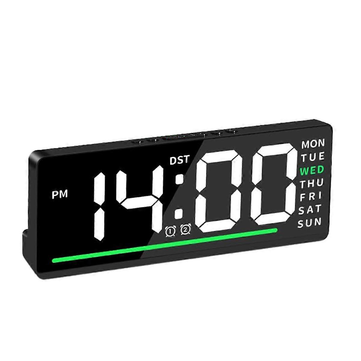 Loud Alarm Clock for Heavy Sleepers, LED Digital Alarm Clock for Bedrooms, Temperature Date and Dual Alarms