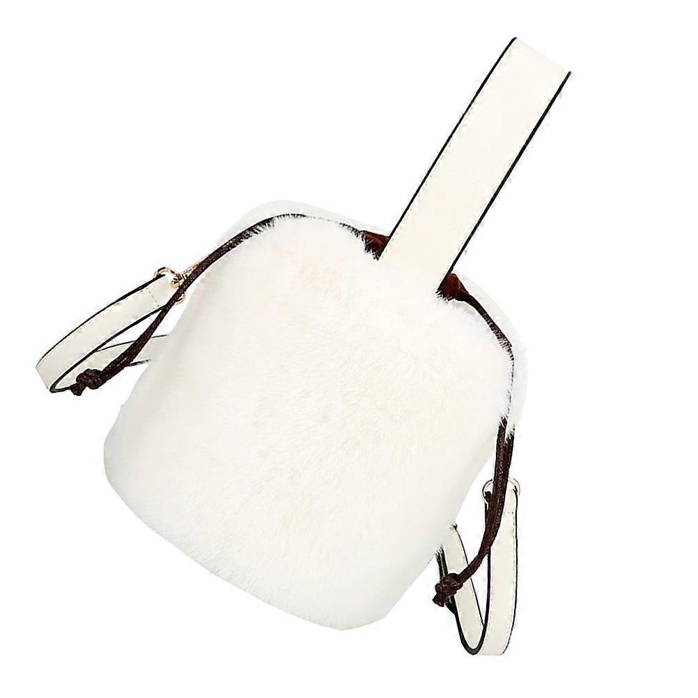 Stylish Hand Bag Plush Bucket Bag for Storage Use 1Pcs Portable