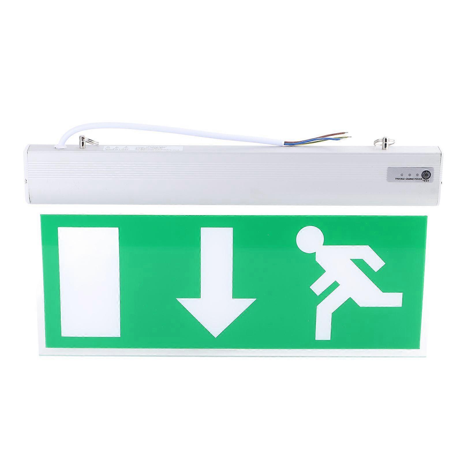 Acrylic LED Emergency Exit Lighting Sign Safety Evacuation Indicator Light 110220V