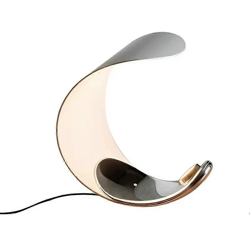 Moon Lamp - Chrome Table Lamp for Bedroom EU Plug