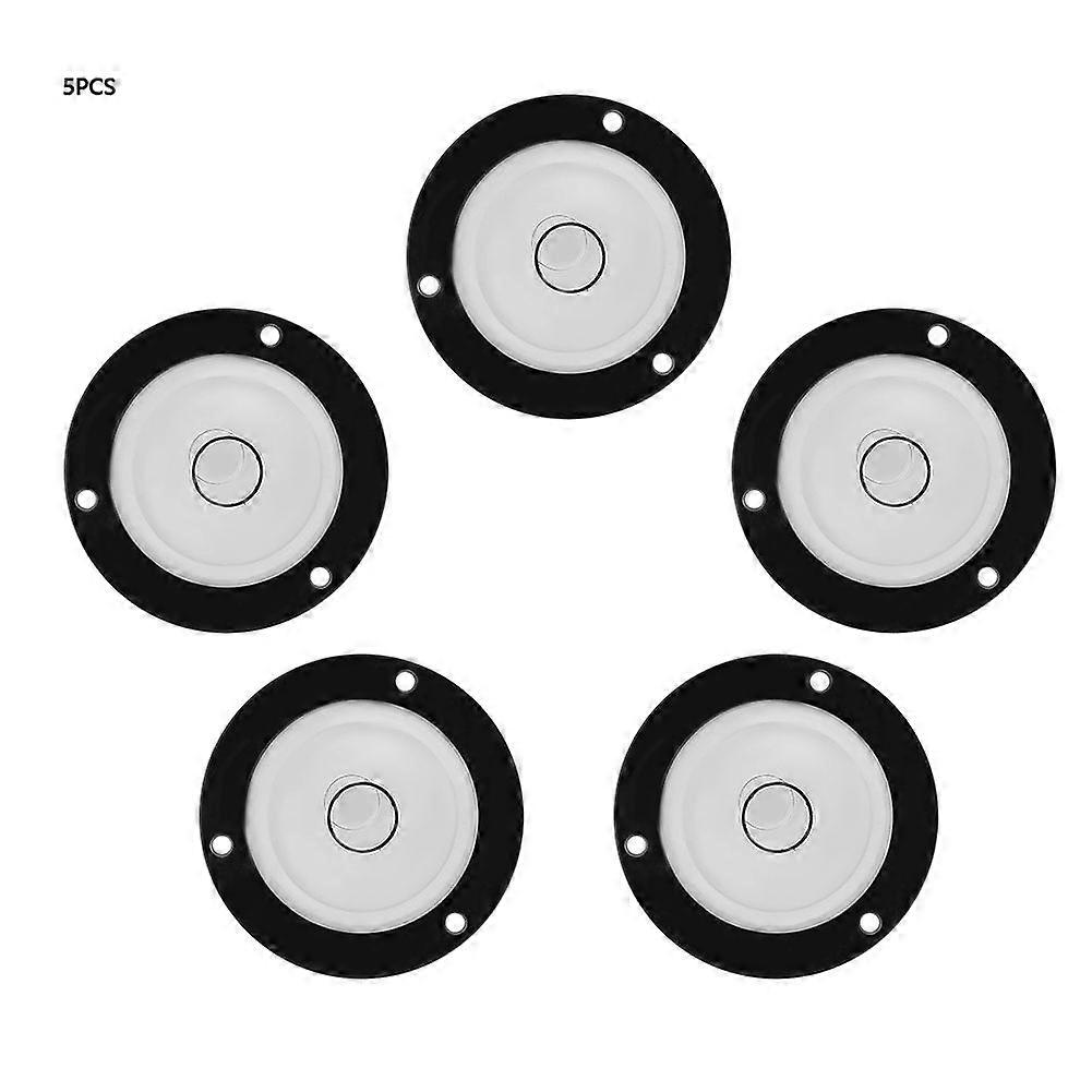 5pcs Measuring Tool Circular Spirit Level Bubble with Mounting Hole for Measurement of Balance