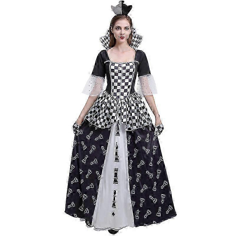 ハロウィン:白の女王、コスチューム、女性、イラセベス、白、黒、ロリータ、衣装、不思議の国のアリス、女王、コスプレ、仮装