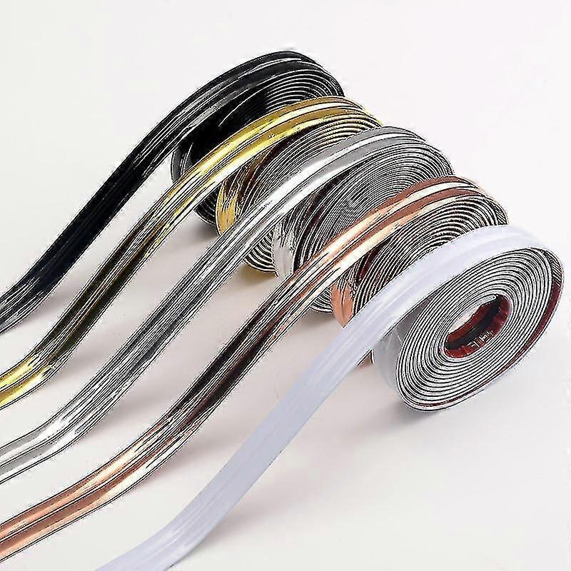 قوالب ذاتية اللصق بطول 10 أمتار، شريط مرن، شريط طرفي من البولي فينيل كلوريد، لتزيين حواف وزوايا بلاط الحائط، قابل للتقشير واللصق