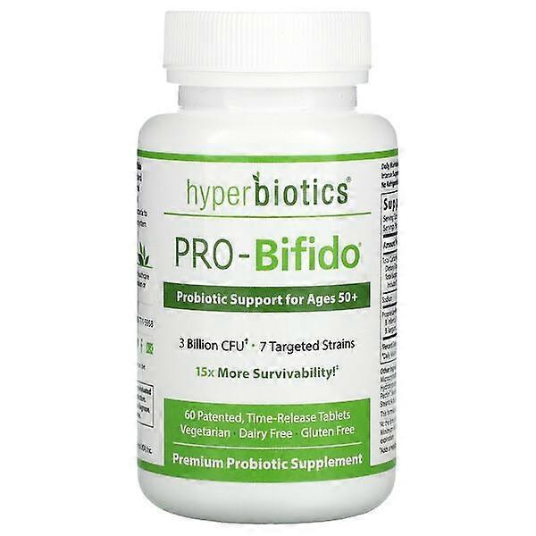 Hyperbiotics, PRO-Bifido, Probiotic Support for Ages 50+, 60 Time-Release Tablets
