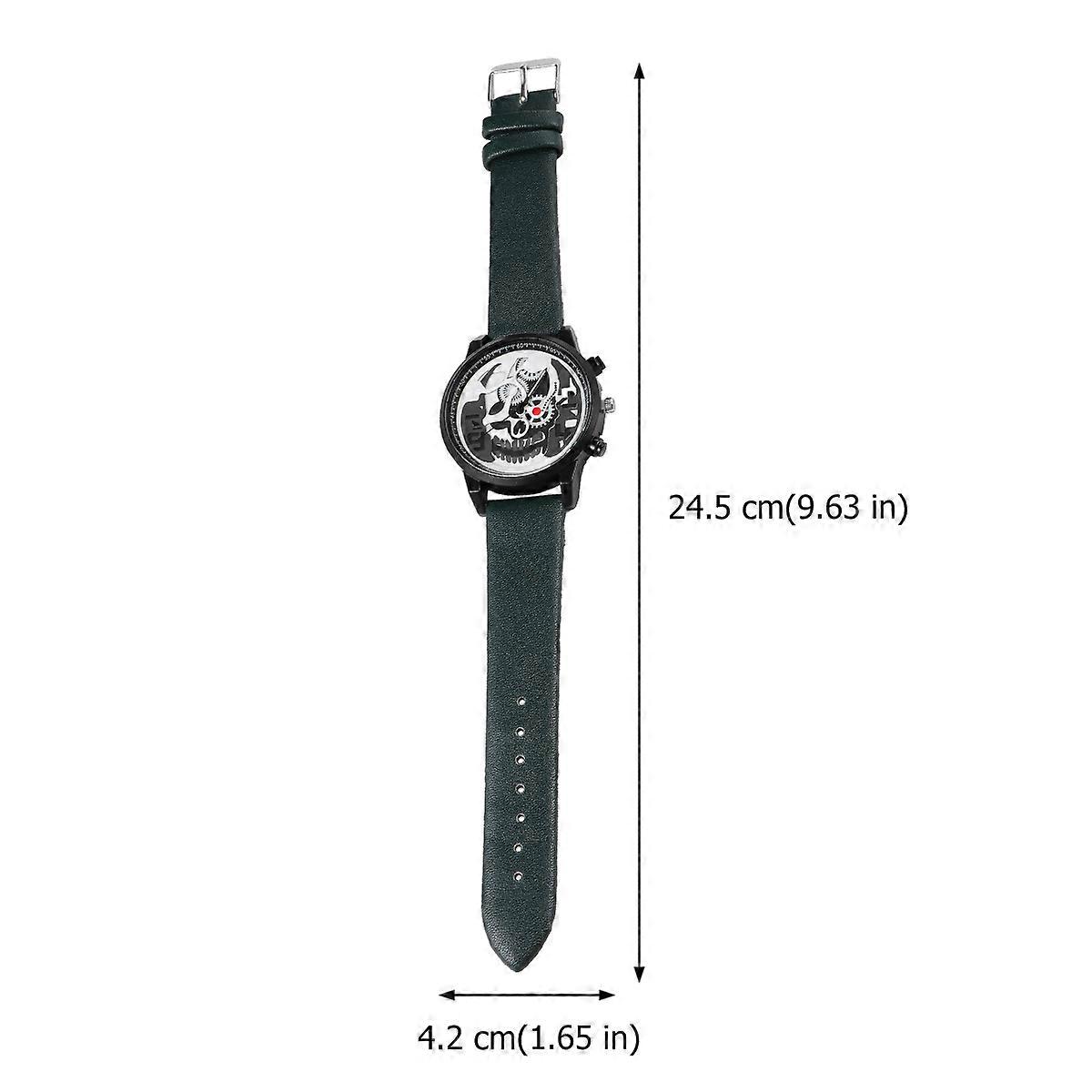 Unisex Watch Quartz Wristwatch with Unique Skull Pattern