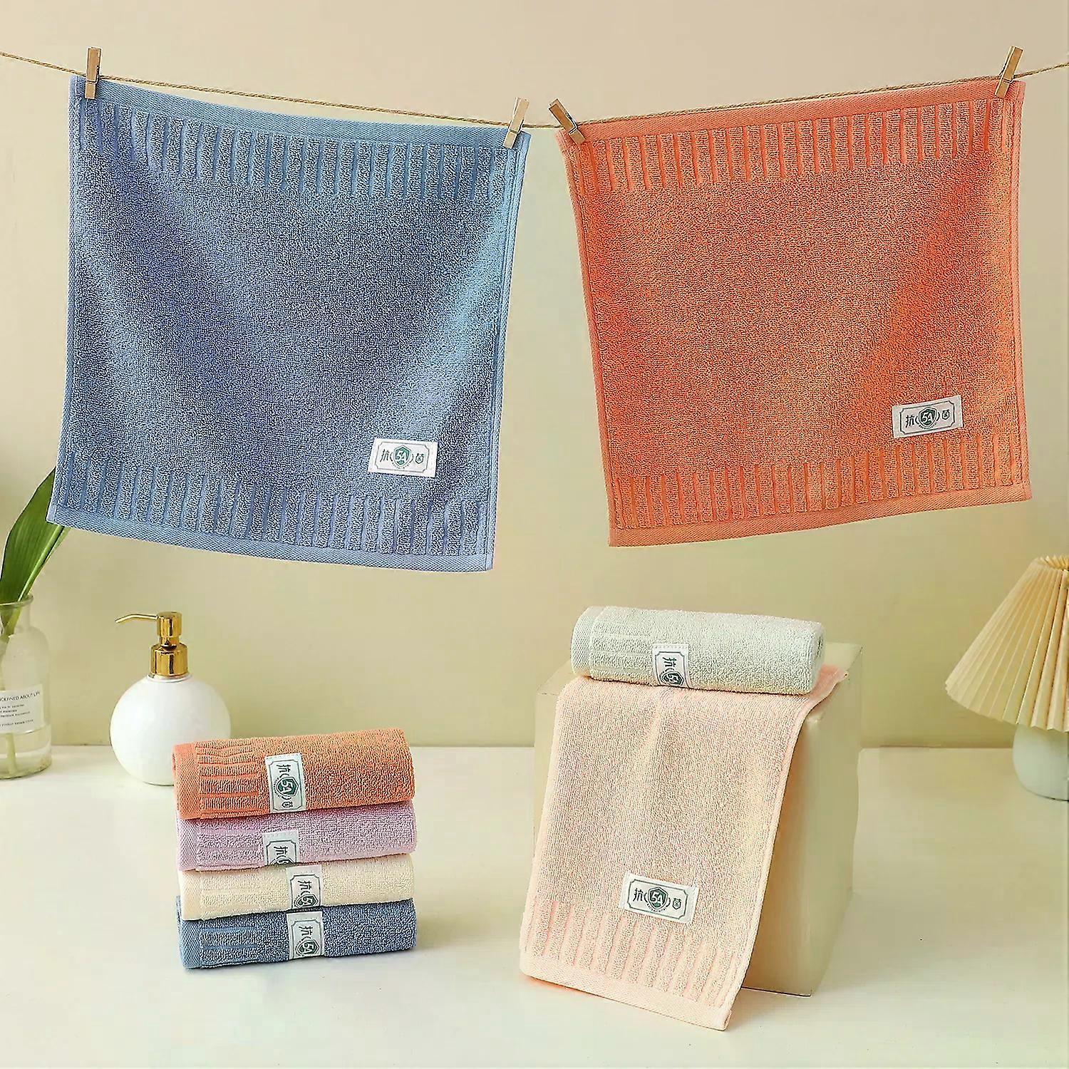 5 pcs soft touch towels 100% cotton cute square towels super absorbent suitable for washing face/hands multi-color options