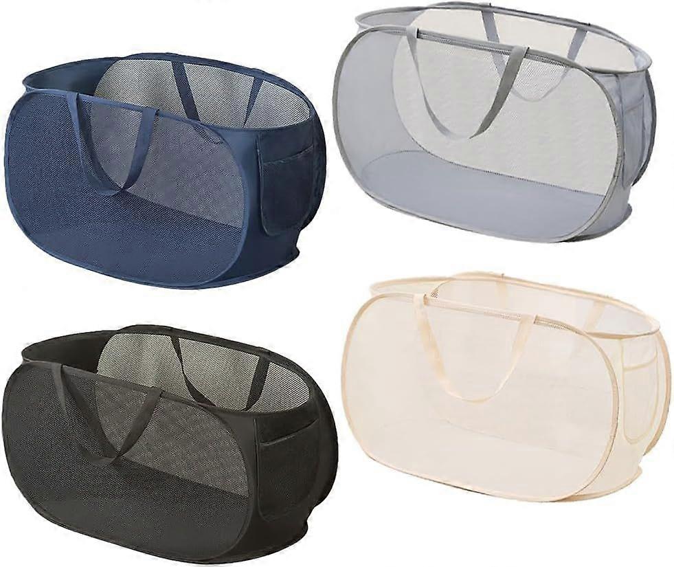 4 Pcs Collapsible Laundry Baskets  Foldable Opening Laundry Hamper for Dirty Clothes & Home Organization