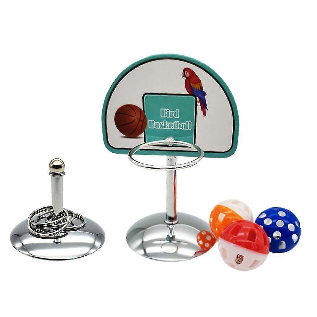 Pet Parrot Basketball Hoop Props, Parakeet Bells Puzzle Game Toy, Bird Toys For Parakeets, Chew Play Accessory