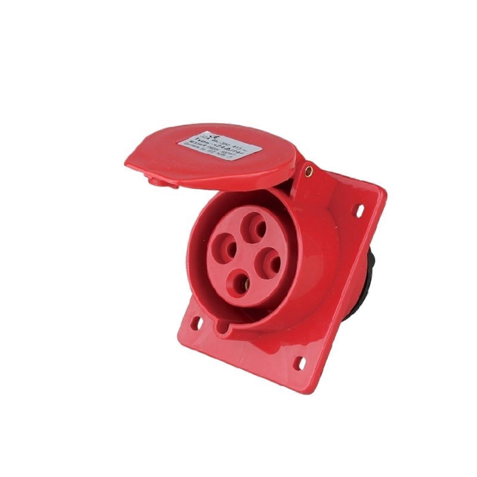 413/415/425 Waterproof Industrial Plug Oblique Concealed Socket 3core 4core 5core 16A/32A(424) Model 424 Panels